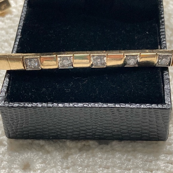 14K Beautiful and unique solid link diamond bracelet - Picture 2 of 13